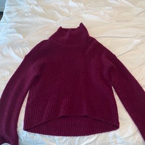 Magenta turtleneck sweater